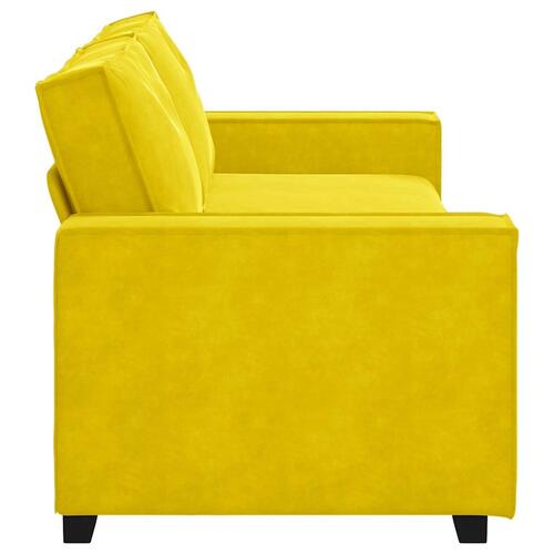 3-personers sofa 180 cm velour gul