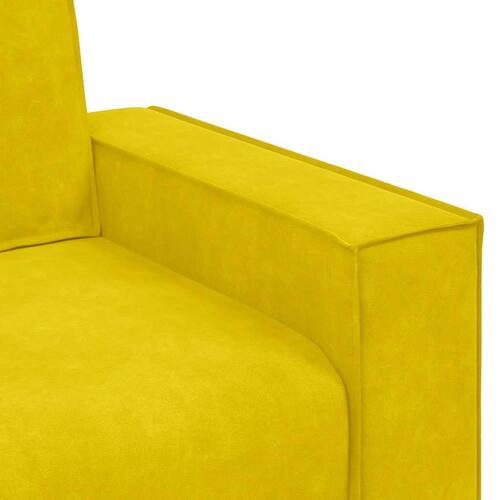 3-personers sofa 180 cm velour gul