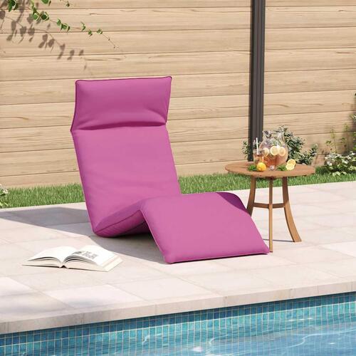 Foldbar liggestol 175x54x8,5 cm oxfordstof lyserød