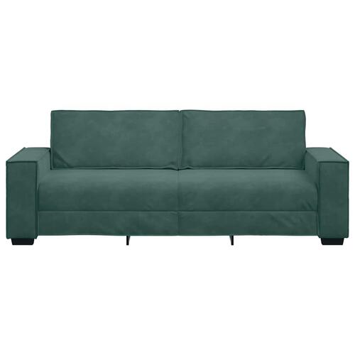 3-personers sofa 180 cm fløjl mørkegrøn