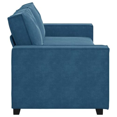 3-personers sofa 180 cm velour blå