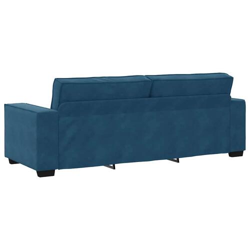3-personers sofa 180 cm velour blå