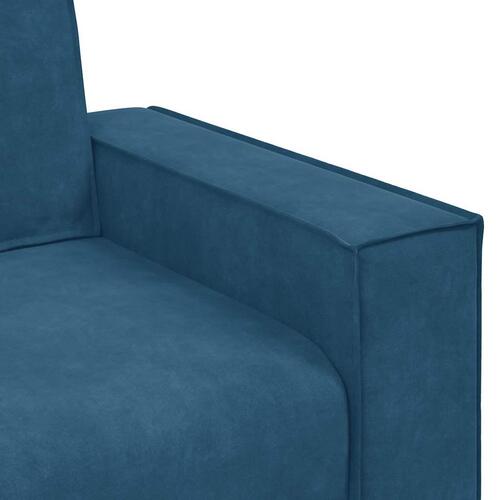 3-personers sofa 180 cm velour blå