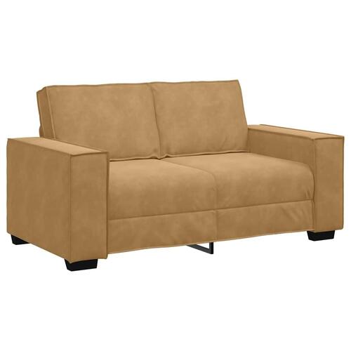 3 personers sofa med hynder velour brun