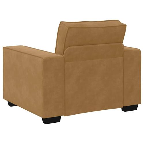 3 personers sofa med hynder velour brun