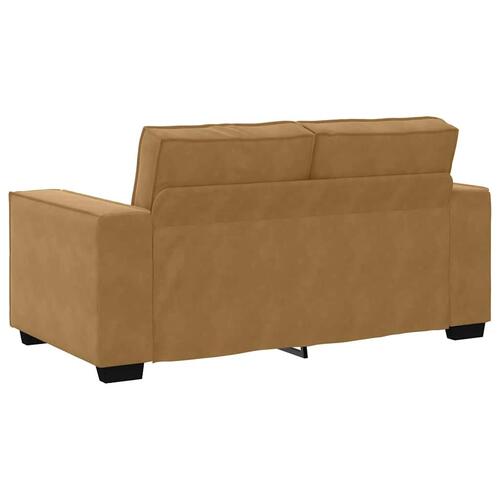 3 personers sofa med hynder velour brun