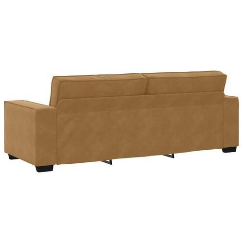 3 personers sofa med hynder velour brun