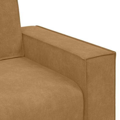 3 personers sofa med hynder velour brun