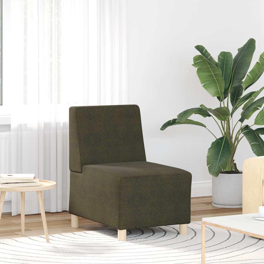 Sofastol uden armlæn 55 cm imiteret ruskind armygrøn billede