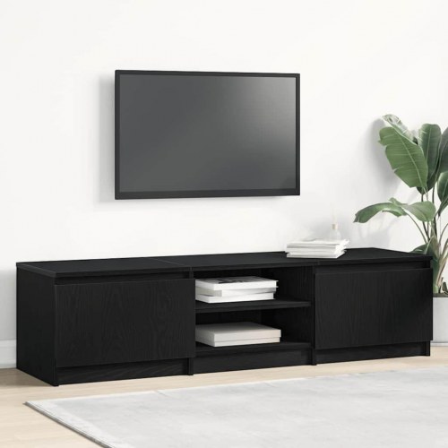 TV-bord 140×40×36 cm i konstrueret træ - sort egetræsfarve