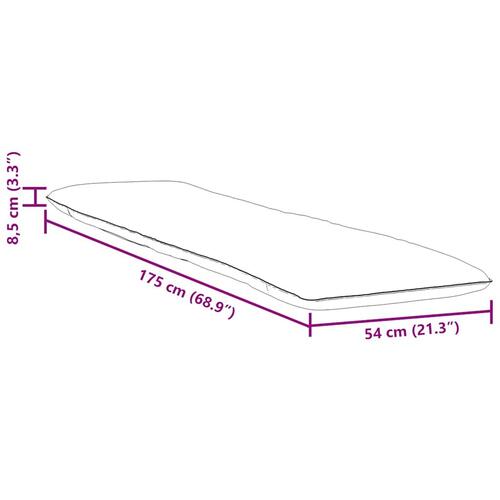 Foldbar liggestol 175x54x8,5 cm oxfordstof bladmønster