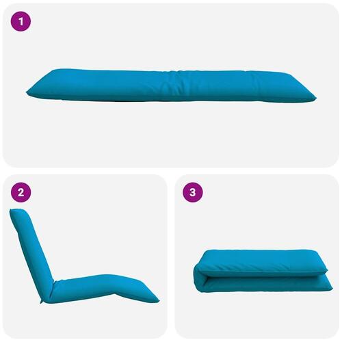 Foldbar liggestol 175x54x8,5 cm oxfordstof lyseblå