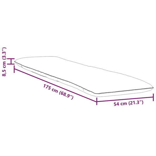 Foldbar liggestol 175x54x8,5 cm oxfordstof lyseblå