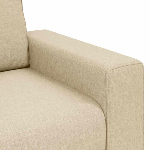 3-personers sofa 180 cm stof cremefarvet