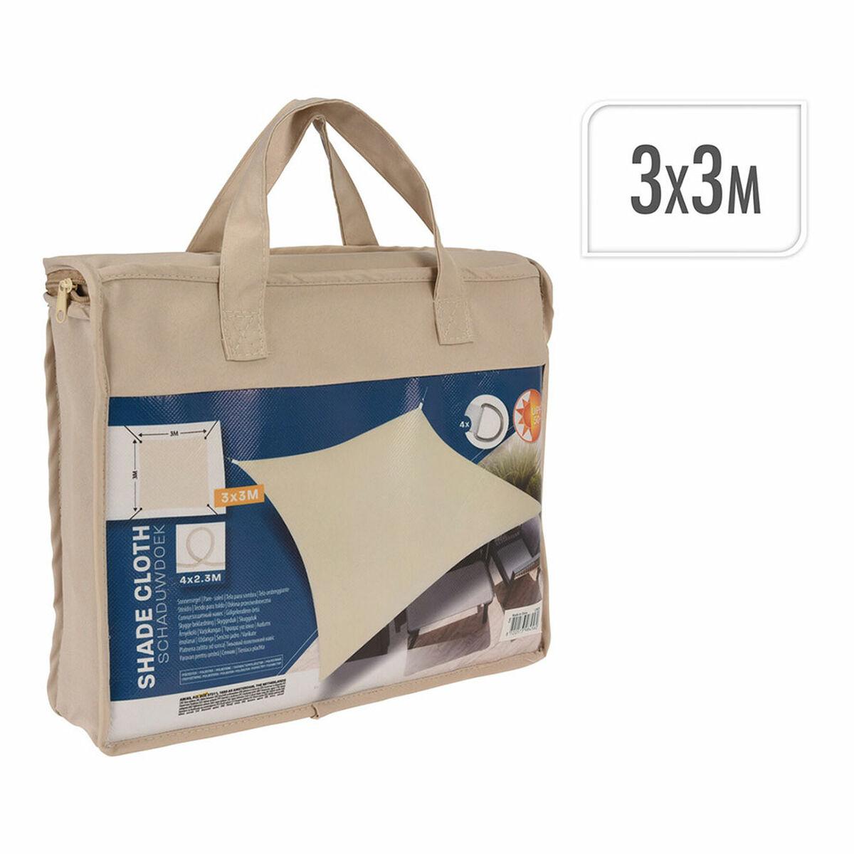 Lifetime solsejl - Beige, 3 × 3 m, udvendig