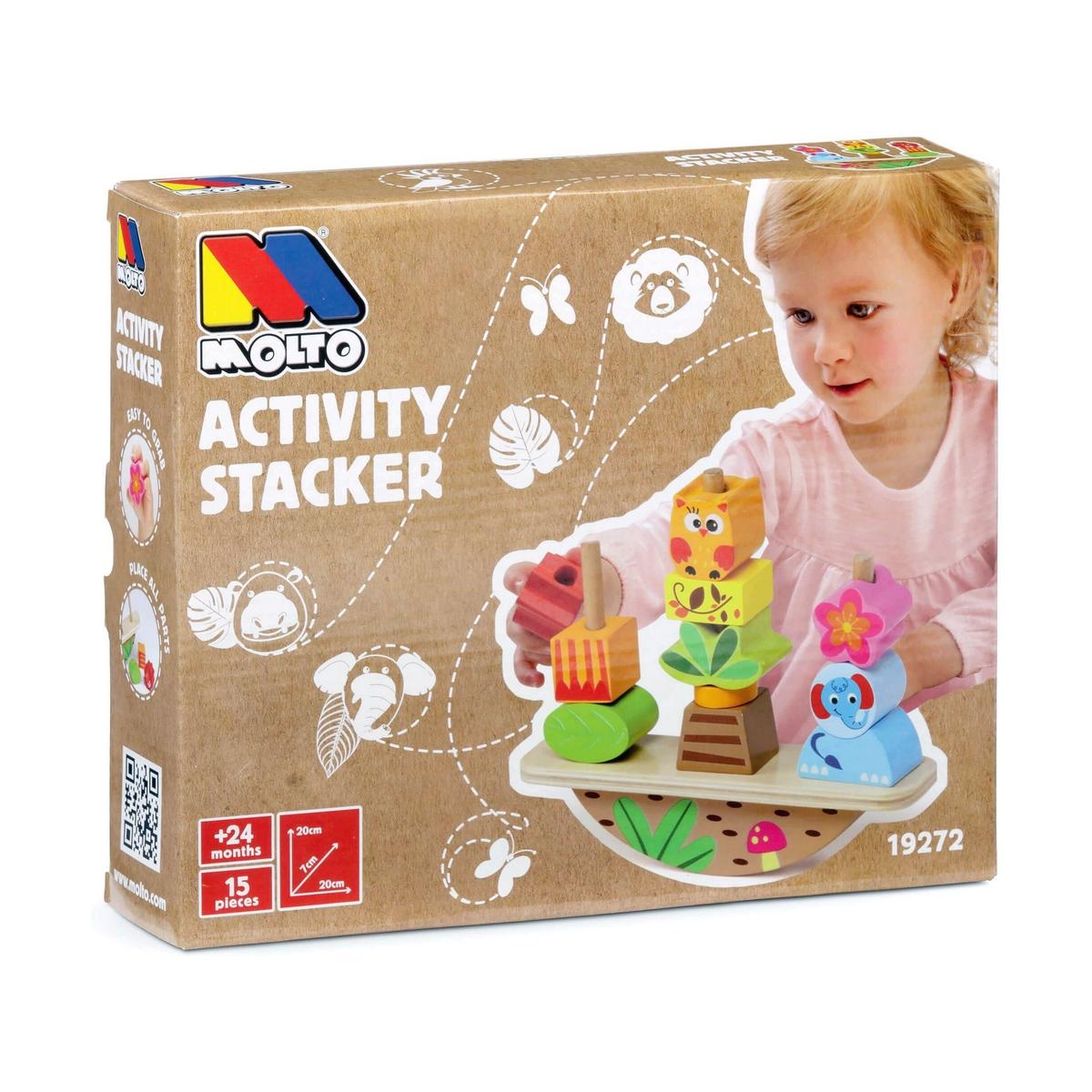 Stablelegetøj Moltó Activity Stacker i træ