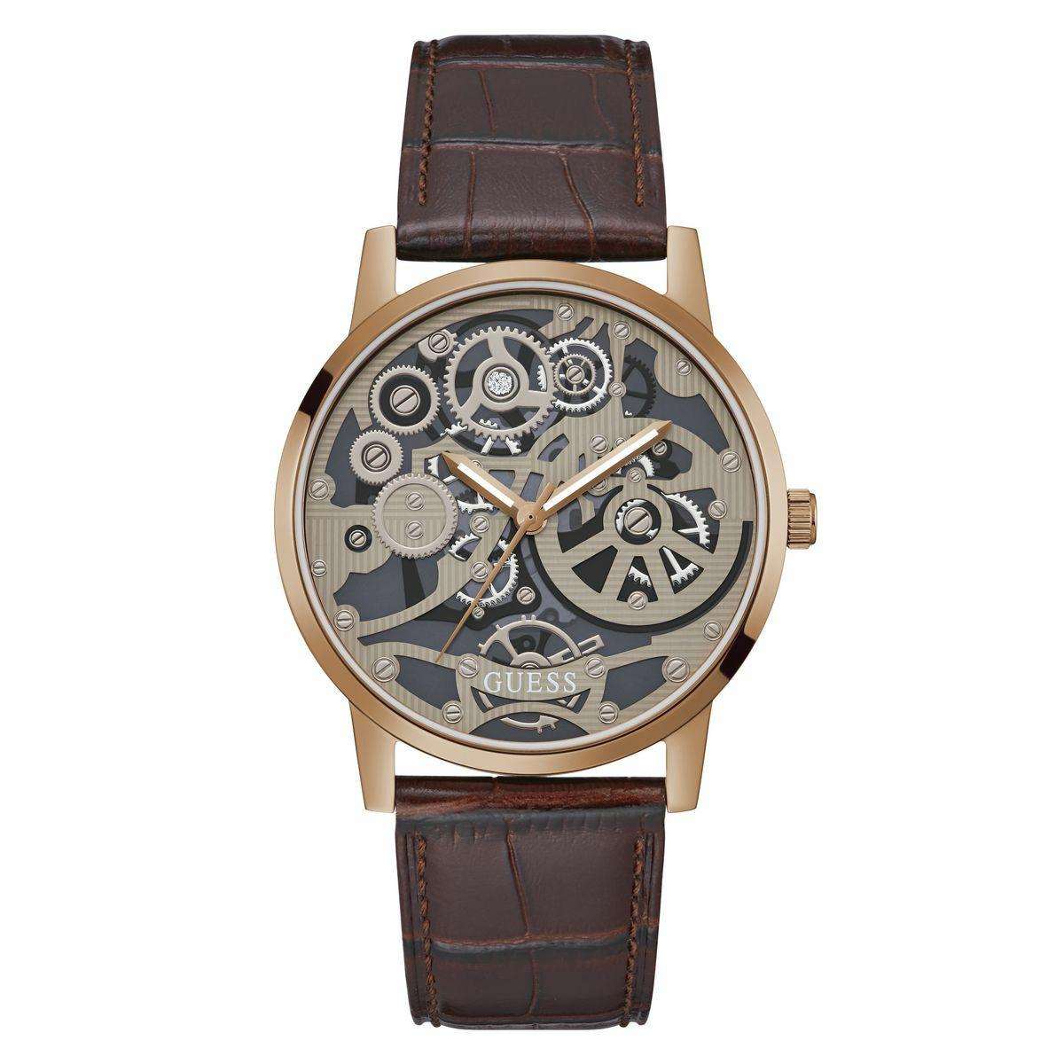 Guess herreur GW0570G2 - læderrem, Ø 42 mm