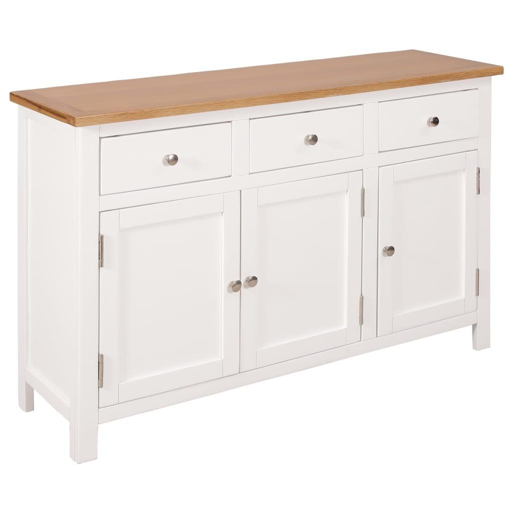 Skænk 110x33,5x70 cm massivt egetræ billede