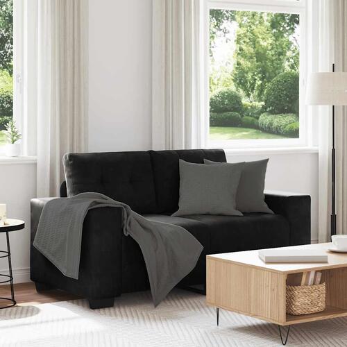 Elskovssofa 120 cm fløjl sort