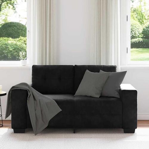 Elskovssofa 120 cm fløjl sort