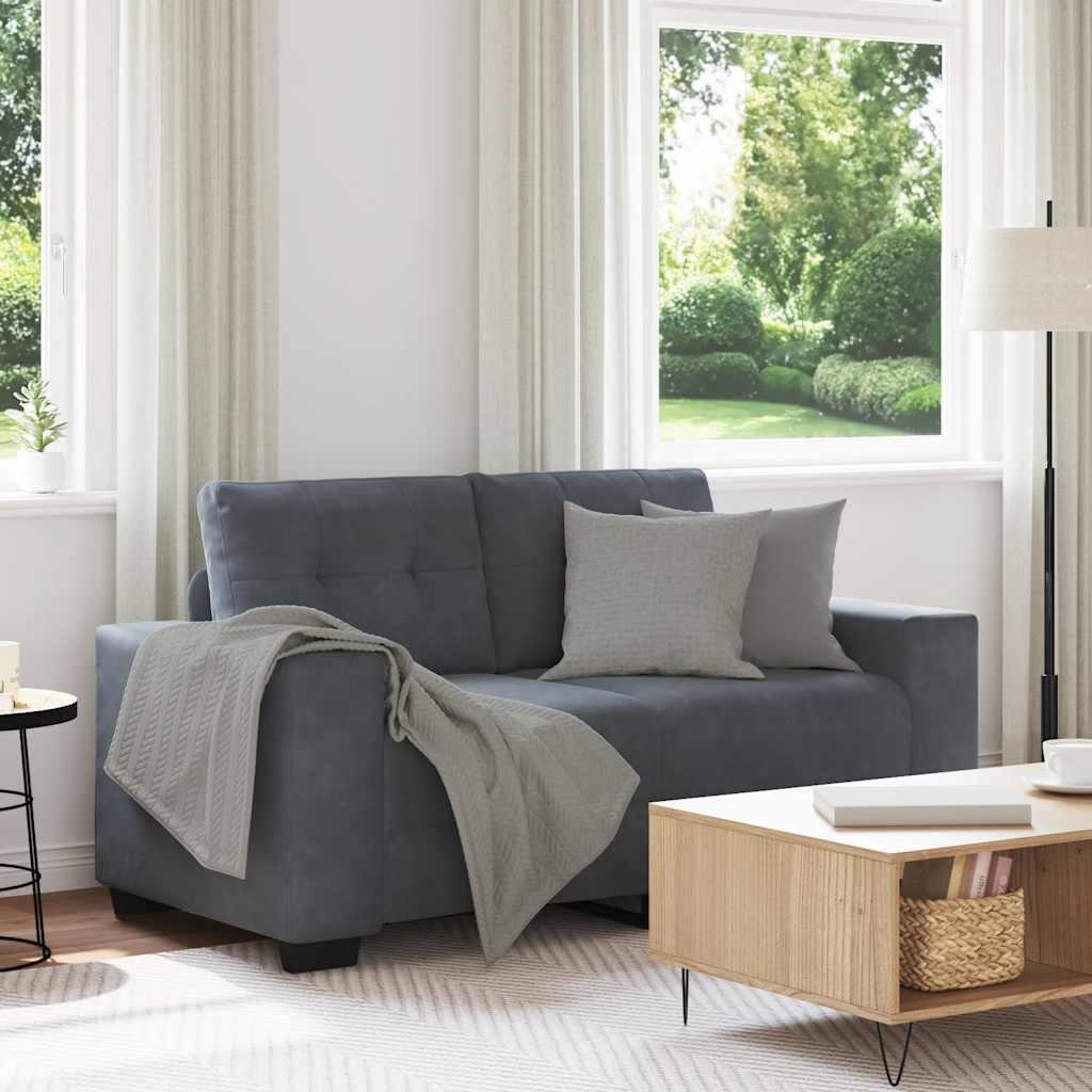 Elskovssofa 120 cm fløjl mørkegrå