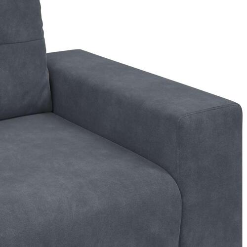 Elskovssofa 120 cm fløjl mørkegrå