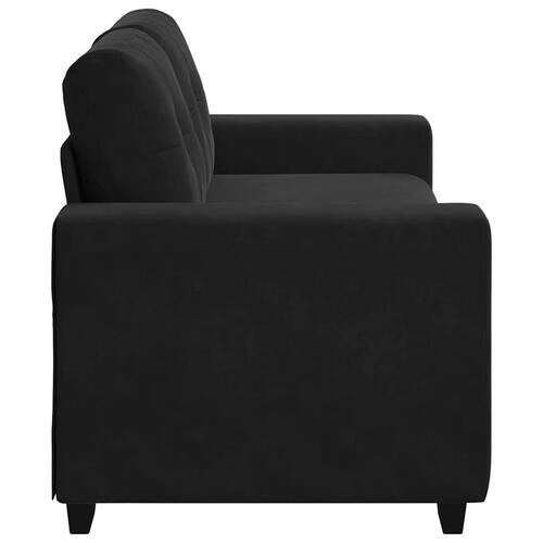 Elskovssofa 140 cm fløjl sort