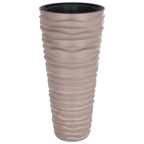 Plantekrukke 18/45 l udtagelig indsats rillet design mokkafarve