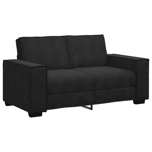 3 personers sofa med hynder velour sort