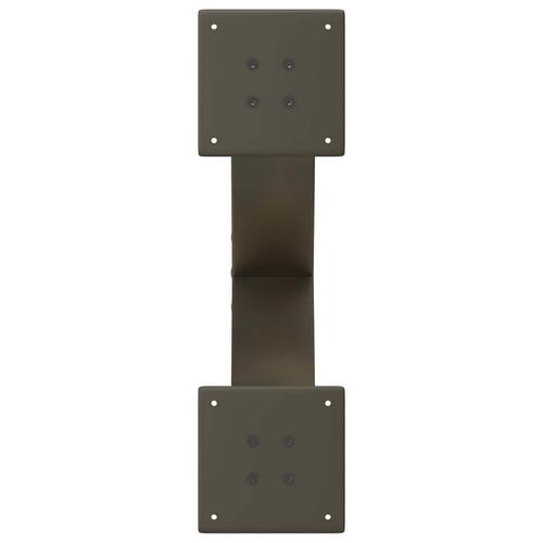 Sofabordben X-formet 2 stk. naturstål 50x(30-31) cm stål