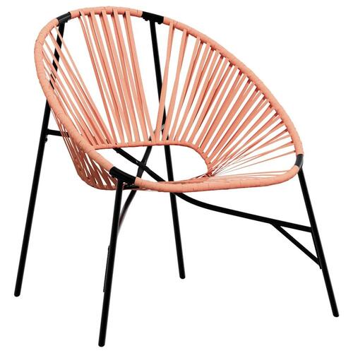 Havestolssæt 3 stk. polyrattan sort og orange