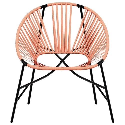 Havestolssæt 3 stk. polyrattan sort og orange