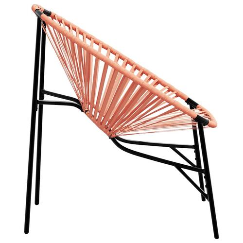Havestolssæt 3 stk. polyrattan sort og orange