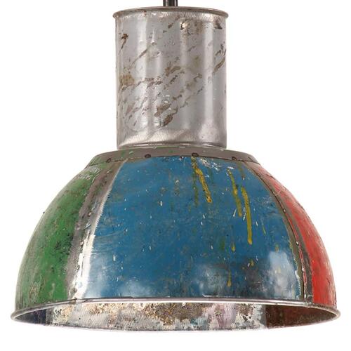 Industriel hængelampe 28,5 cm E27 25 W rund flerfarvet