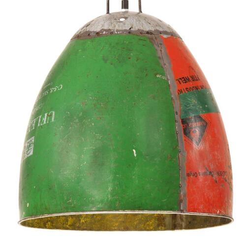 Industriel hængelampe 42 cm E27 25 W flerfarvet rund