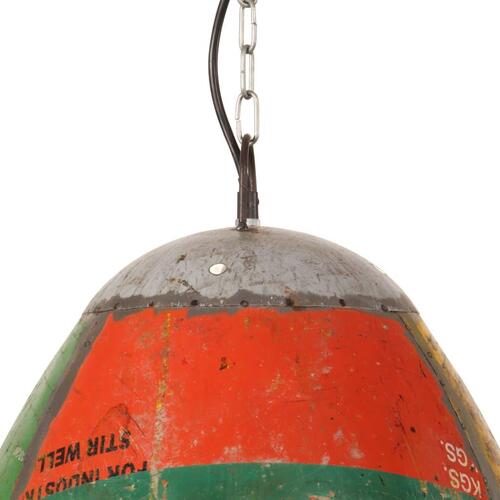 Industriel hængelampe 42 cm E27 25 W flerfarvet rund