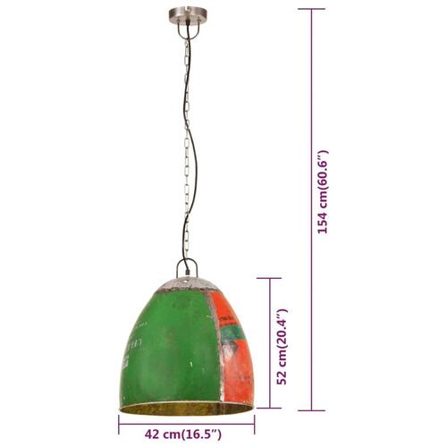Industriel hængelampe 42 cm E27 25 W flerfarvet rund