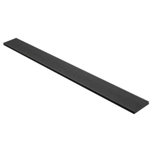 Massive terrassebrædder med tilbehør WPC 16 m² 2,2 m sort