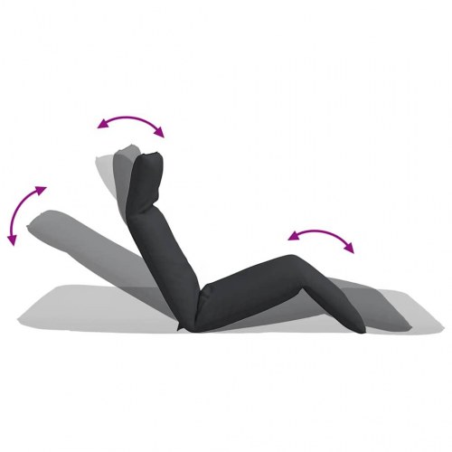 Foldbar liggestol 175x54x8,5 cm oxfordstof sort