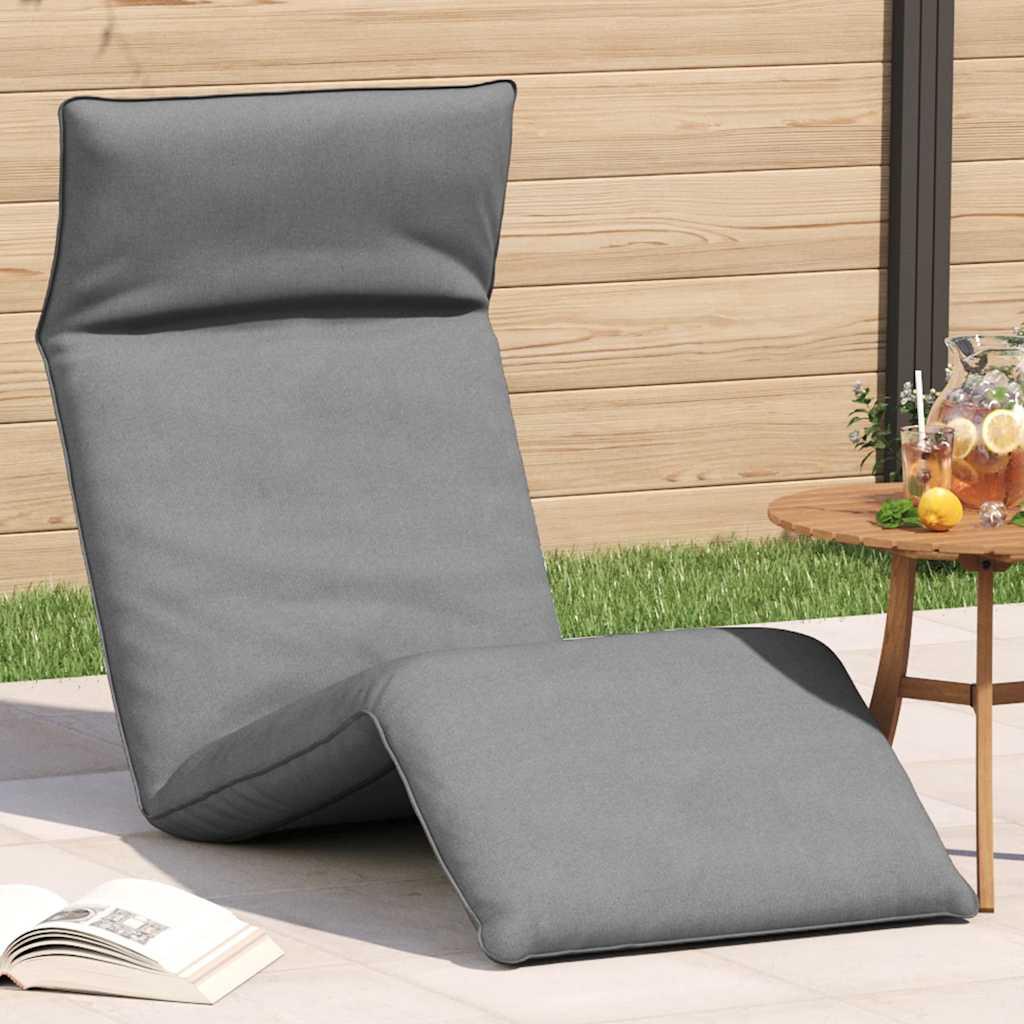Foldbar liggestol 175x54x8,5 cm oxfordstof grå