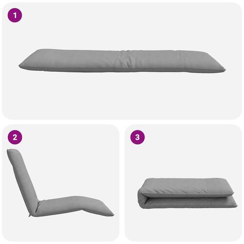 Foldbar liggestol 175x54x8,5 cm oxfordstof grå