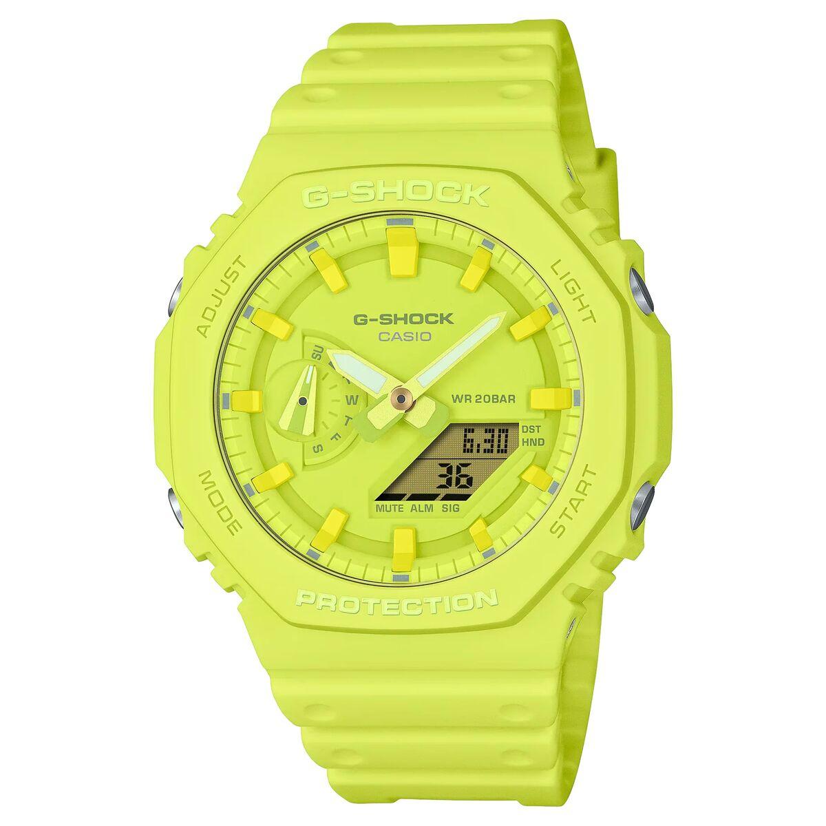 Herreur Casio G-Shock GA-2100-9A9ER - gul armbåndsur til mænd