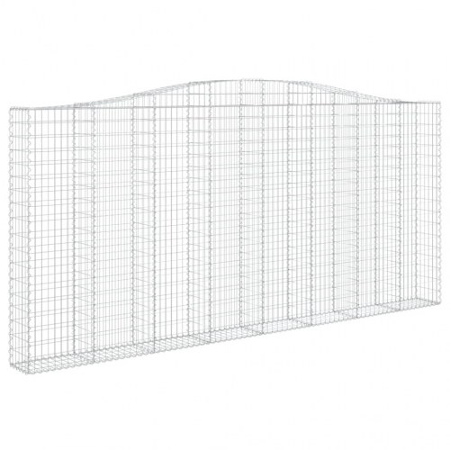 Buede gabionkurve 4 stk. 400x30x180/200 cm galvaniseret jern