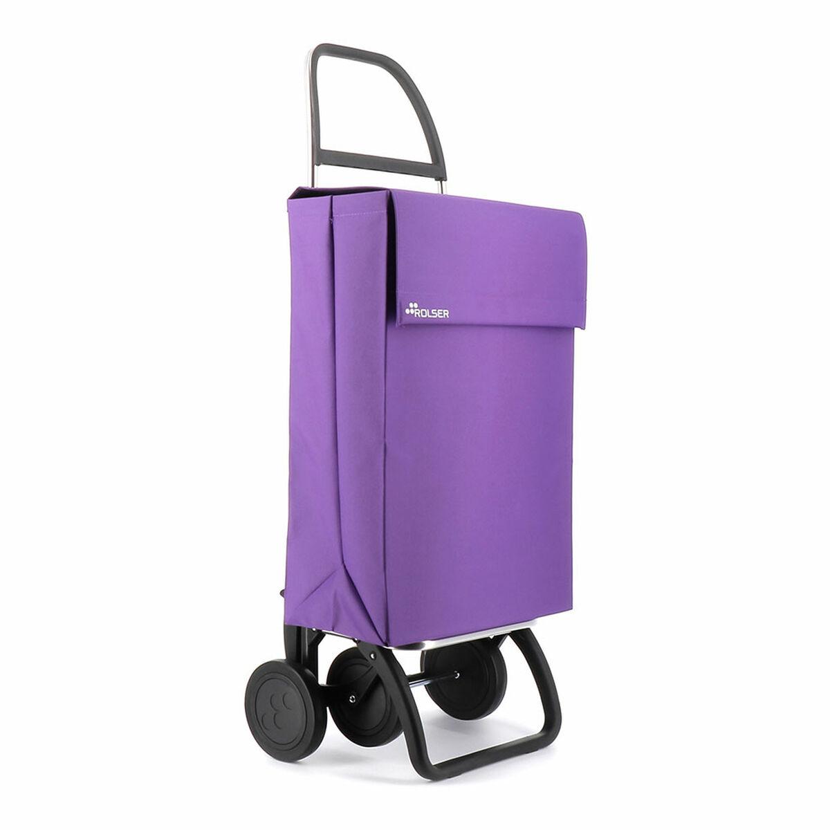 Rolser indkøbstrolley Jean LN Malva - 43 l, 4 hjul, aluminium