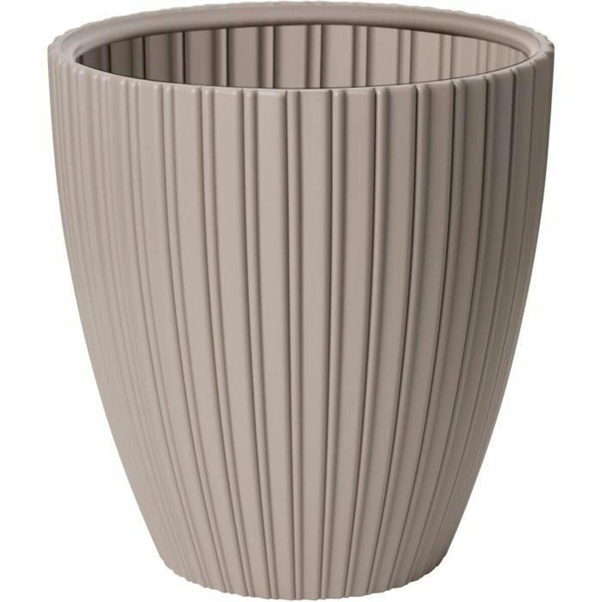 Garden ID Fancy urtepotte - brun taupe, polyetylen, 40 × 42 cm