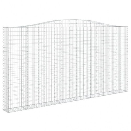 Buede gabionkurve 3 stk. 400x30x200/220 cm galvaniseret jern