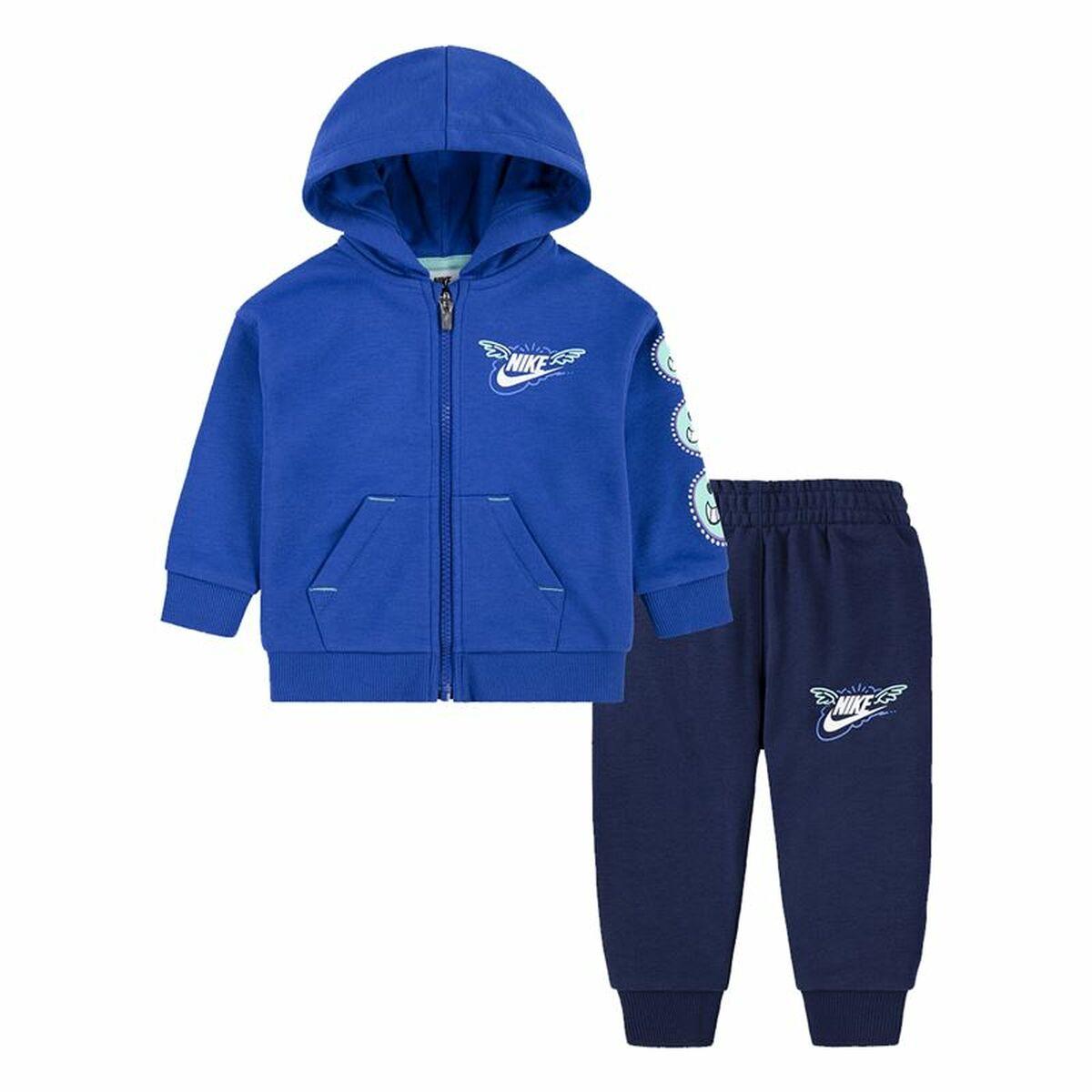 Sportstøj til Baby Nike Nsw Art Of Play Ft Fz Blå 2 Dele 2 år