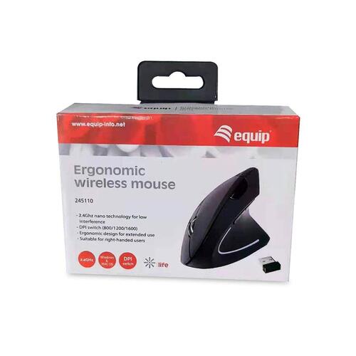 Ergonomisk optisk mus Equip 245110 Sort