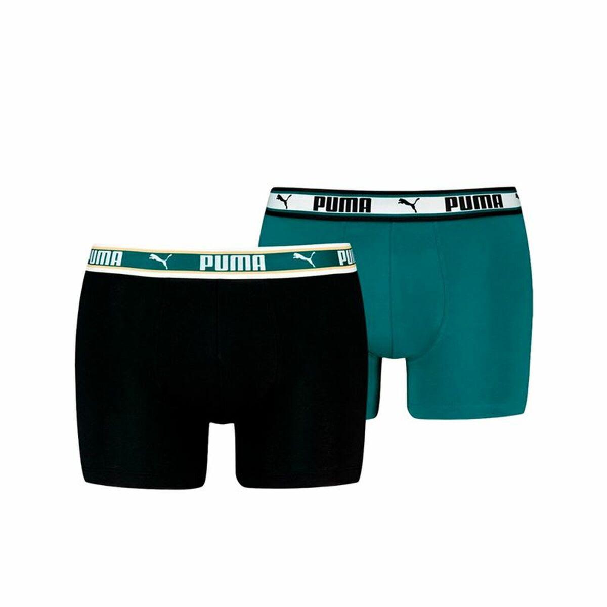 Puma boxershorts til mænd - 2-pak, grøn/sort, str. M