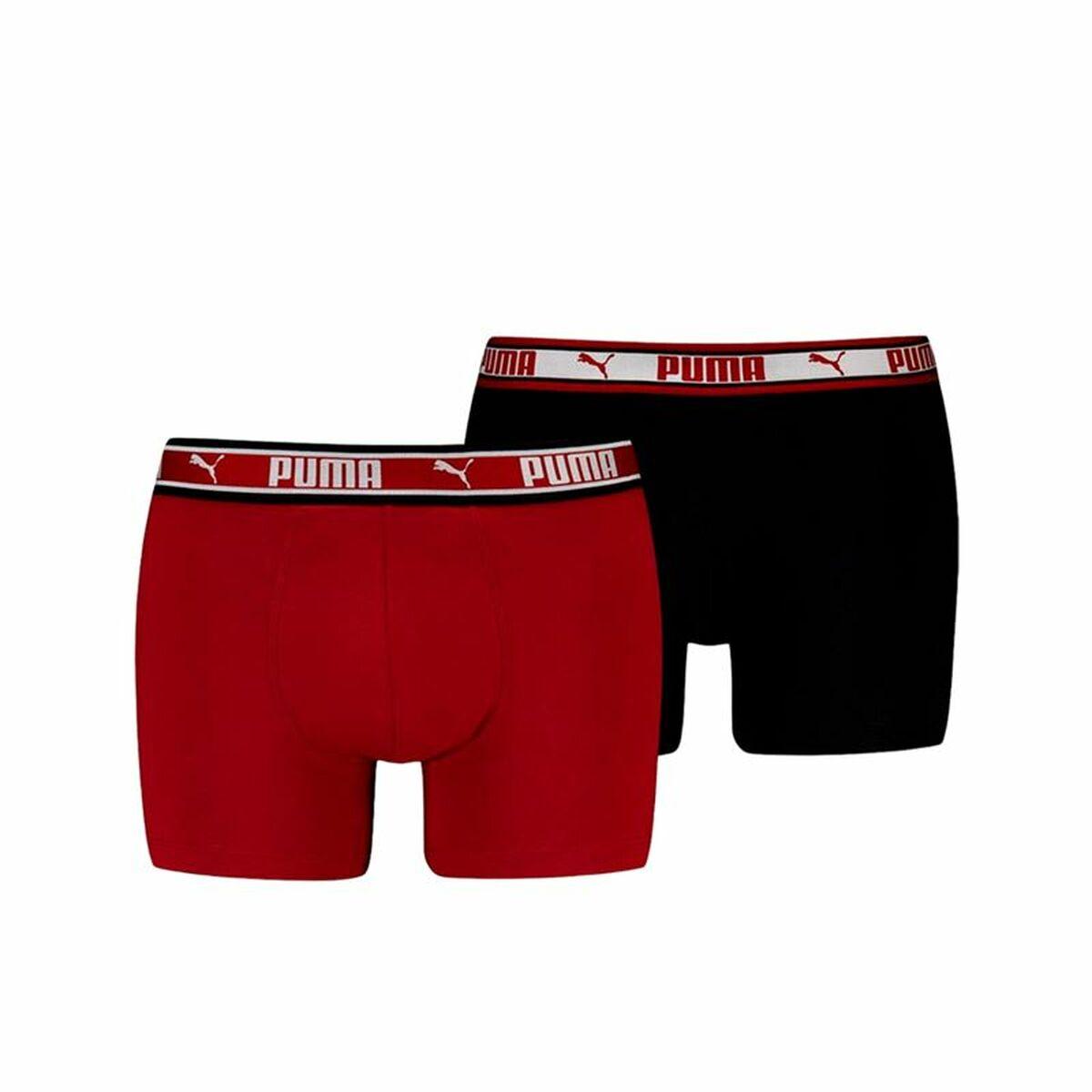 Puma boxershorts til mænd - 2-pak, sort/rød, XXL